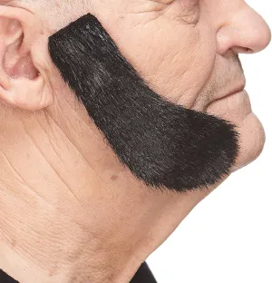 Mustaches Self Adhesive Fake Mutton Chops, Novelty, Sideburns False Facial Hair, Costume Accessory for Adults.Black Lustrous Color