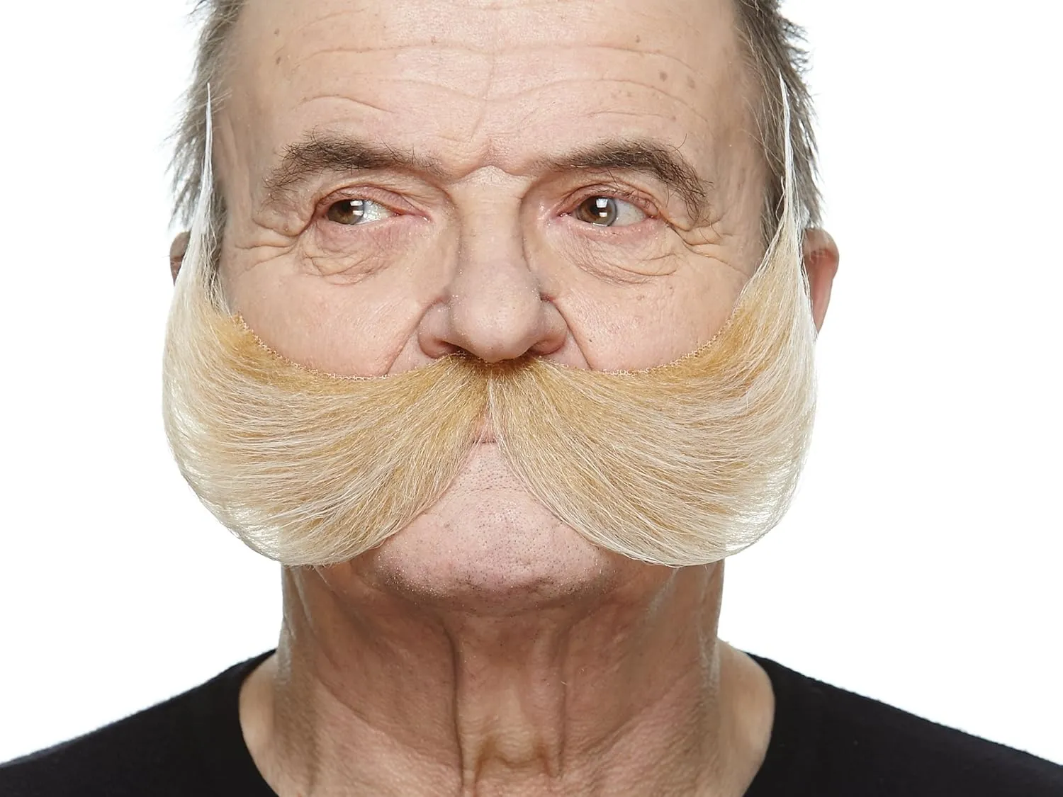 Mustaches Self Adhesive Fisherman's Fake Mustache, Novelty, False Facial Hair, Costume Accessory for Adults, Blond Color