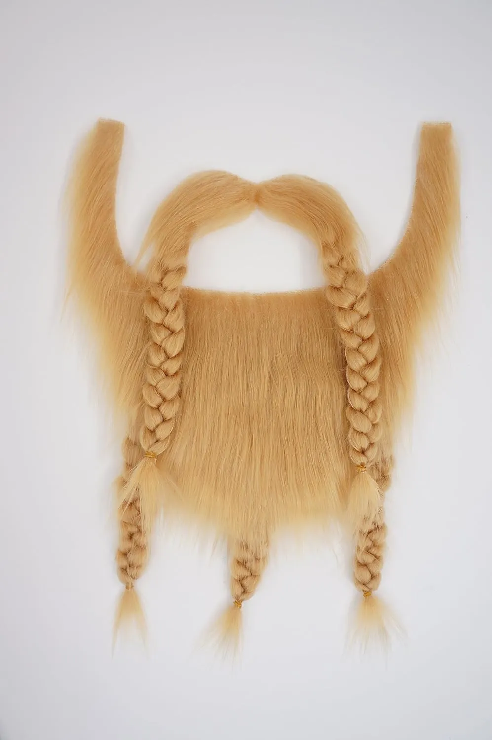 Mustaches Self Adhesive, Novelty, Viking Dwarf Fake Beard, False Facial Hair, Costume Accessory for Adults, Blond Color