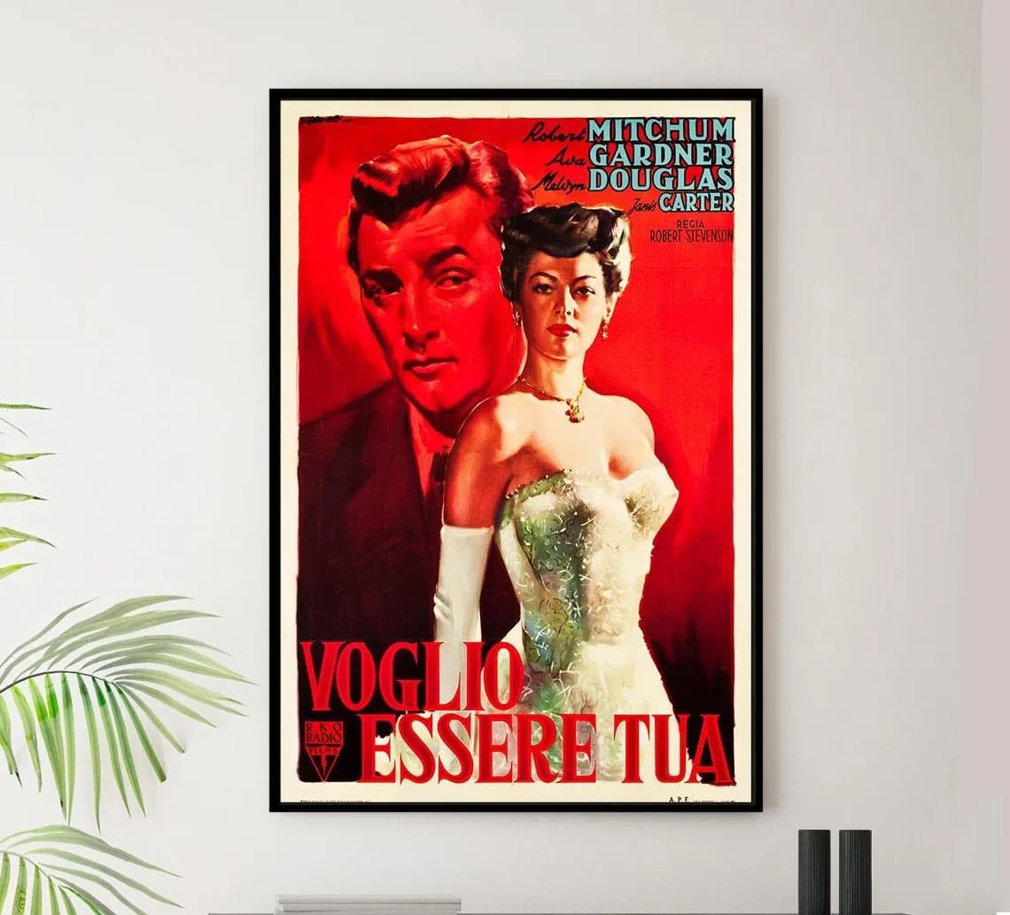 My Forbidden Past 1951 - Italian - Robert Mitchum - Vintage Classic Movie Poster-8 x 12 Inches - US/CAN only