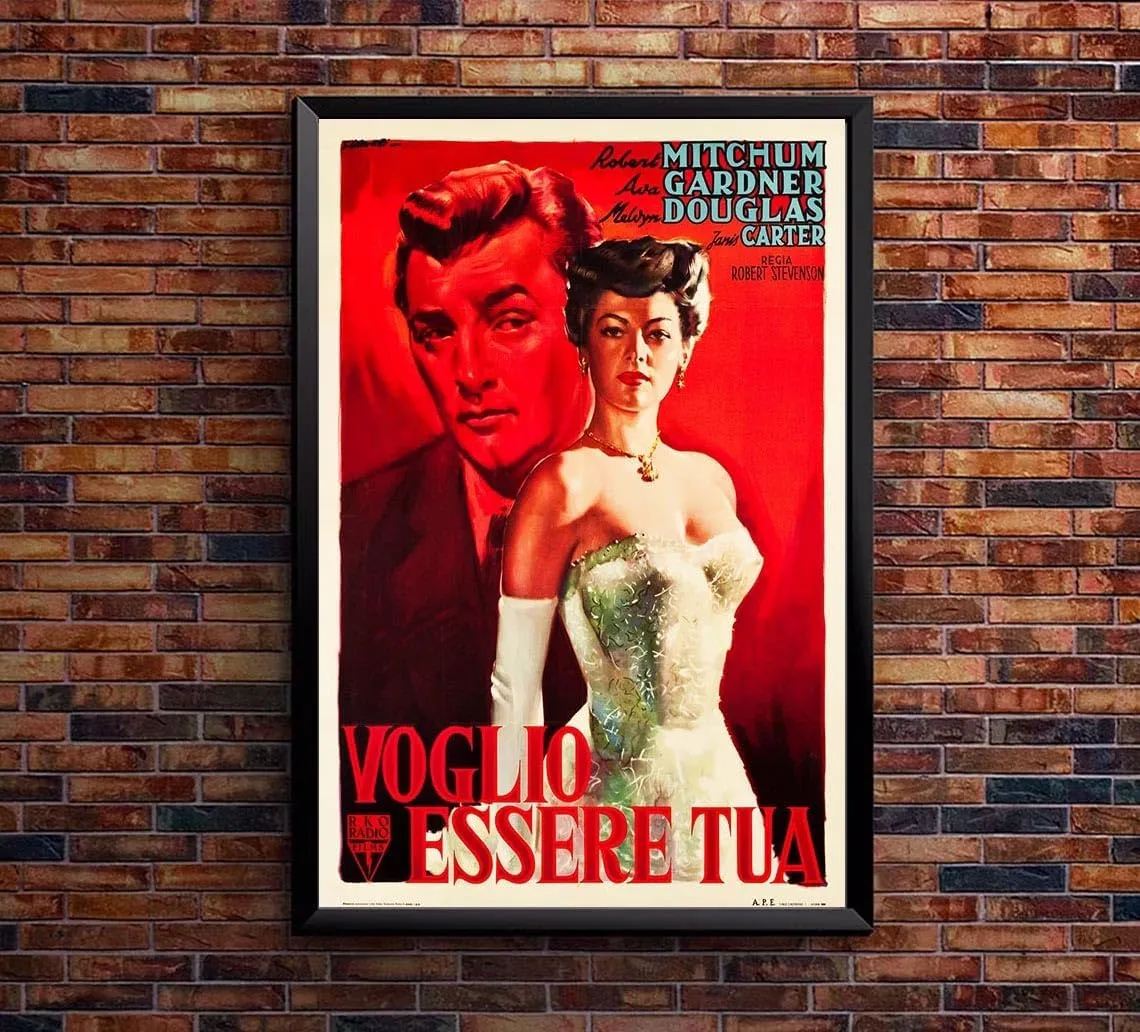 My Forbidden Past 1951 - Italian - Robert Mitchum - Vintage Classic Movie Poster-8 x 12 Inches - US/CAN only