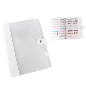MZCMSL 1pc Press On Nail Organizer, Nail Storage Display Packaging with PU Leather, Included 6pcs Inside Pages and 4 Sheets(120pcs) Adhesive Double Sided Tapes (PVC PU Leather)