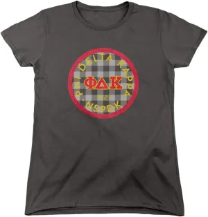 National Sorority of Phi Delta Kappa Official Plaid Badge Women's T Shirt