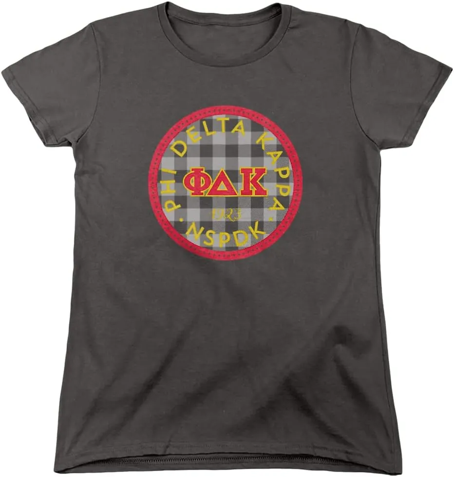 National Sorority of Phi Delta Kappa Official Plaid Badge Women's T Shirt