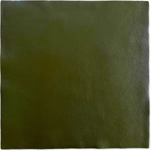 Natural Grain Cow Leathers: 12'' x 12'' Pre-Cut Leather Pieces (Olive, 1 Piece)