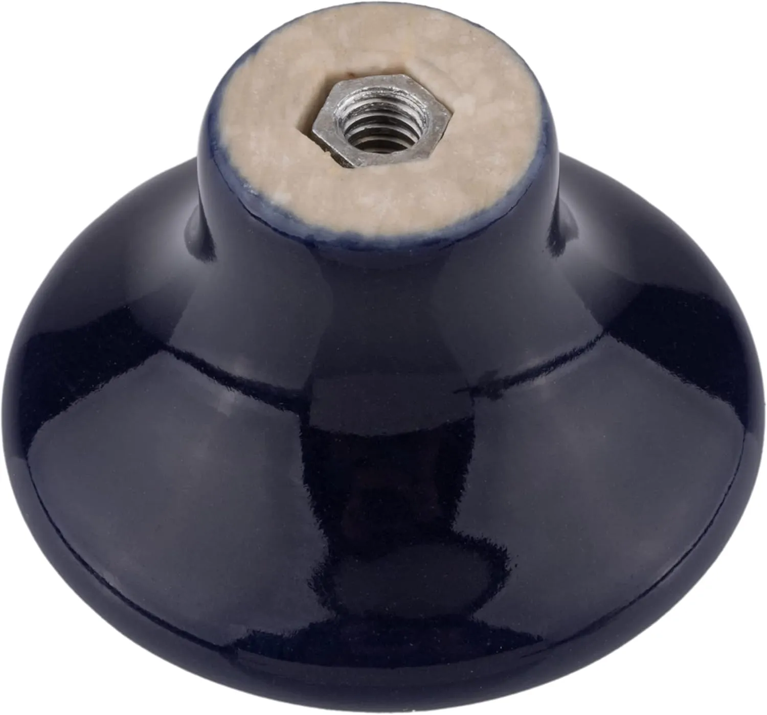 Navy Blue Ceramic Drawer Knob | Diameter: 1 1/2" | Handle for Antique Cabinet Door, Dresser Drawer, Desk | Furniture Reproduction Hardware | DK16-RBE (10)
