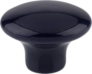 Navy Blue Ceramic Drawer Knob | Diameter: 1 1/2" | Handle for Antique Cabinet Door, Dresser Drawer, Desk | Furniture Reproduction Hardware | DK16-RBE (10)