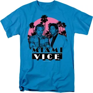 NBC Crockett & Tubbs - Miami Vice. Adult T-Shirt, X-Large Blue