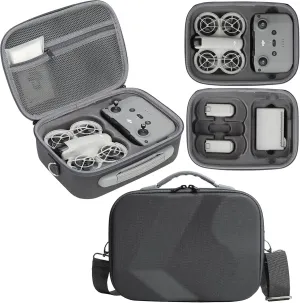 Neo Case, Portable Hard Storage Travel Shoulder Bag for DJI Neo Fly More Combo Drone and Accessories (Grey)