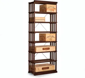 N'FINITY – 84 Bottle Wine Rack Kit- Rectangular Bin - Dark Walnut Stain – Freestanding Wine Shelf – Modern Wine Storage