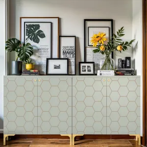 NicBex 2-Piece Sideboard Buffet Cabinet with Storage Coffee Bar Kitchen Storage Cabinet with Doors and Shelves Console Table for Living Room and Kitchen, 31.5”W x 13.98”D x 30.91”H, Gray