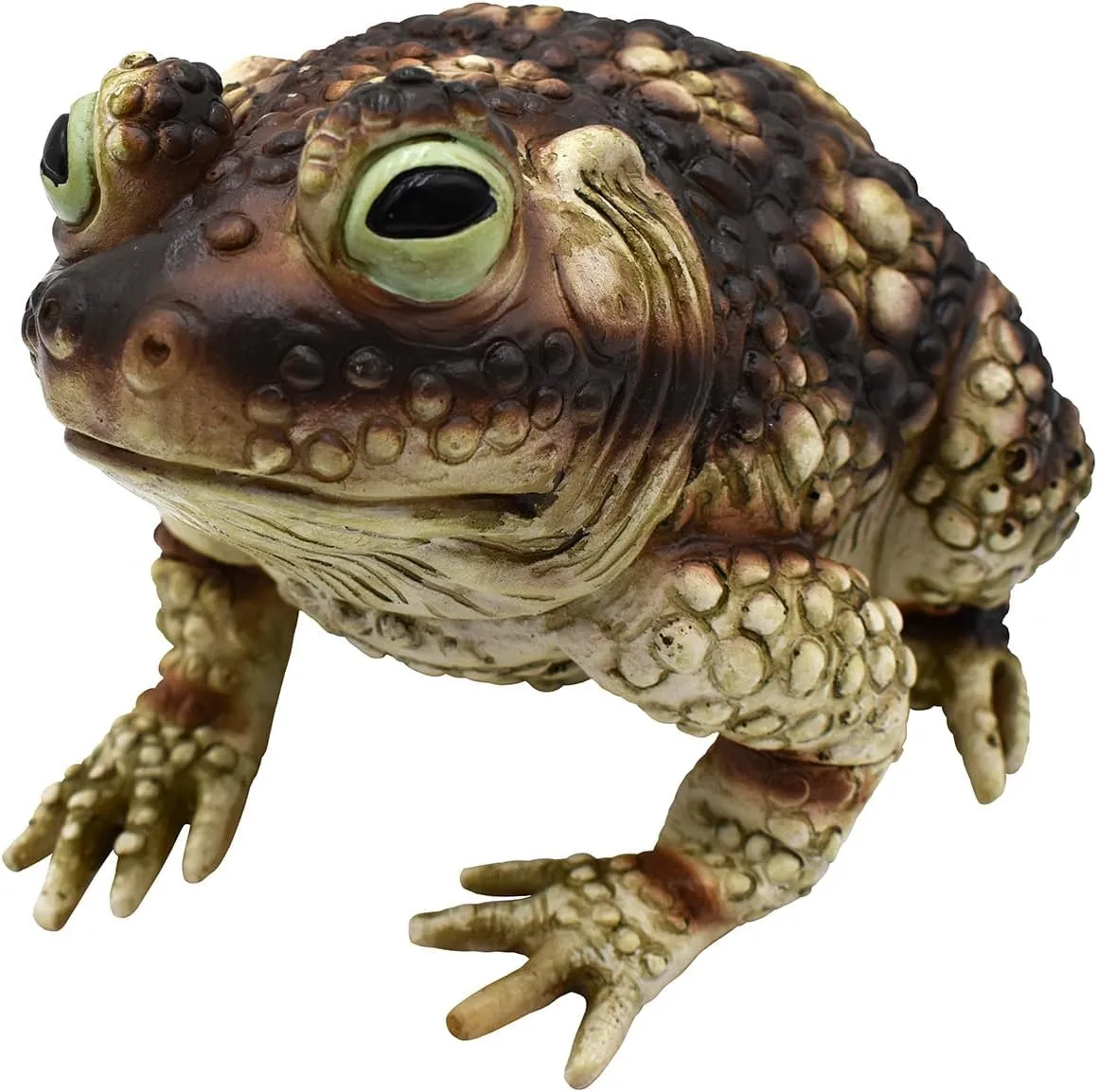 Nicky Bigs Novelties Giant Rubber Toad Prop Statue - Fake Frog Animal Decoration, Multi, 10 Inches Long