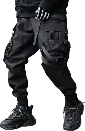 Niepce Inc Men's Japanese Streetwear Techwear Cargo Pants with Design