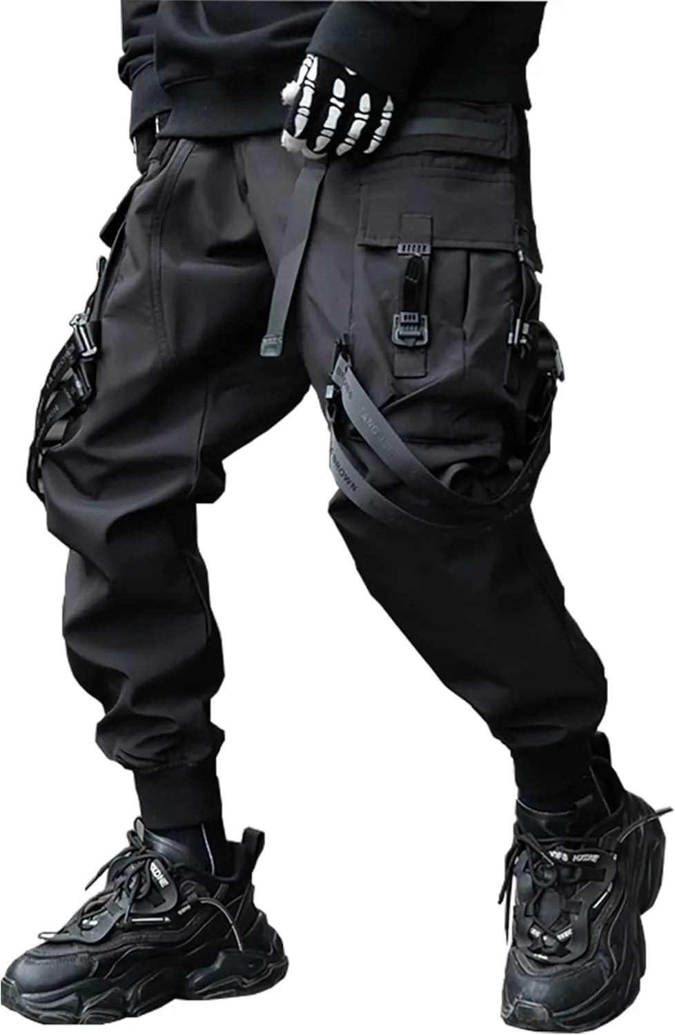 Niepce Inc Men's Japanese Streetwear Techwear Cargo Pants with Design