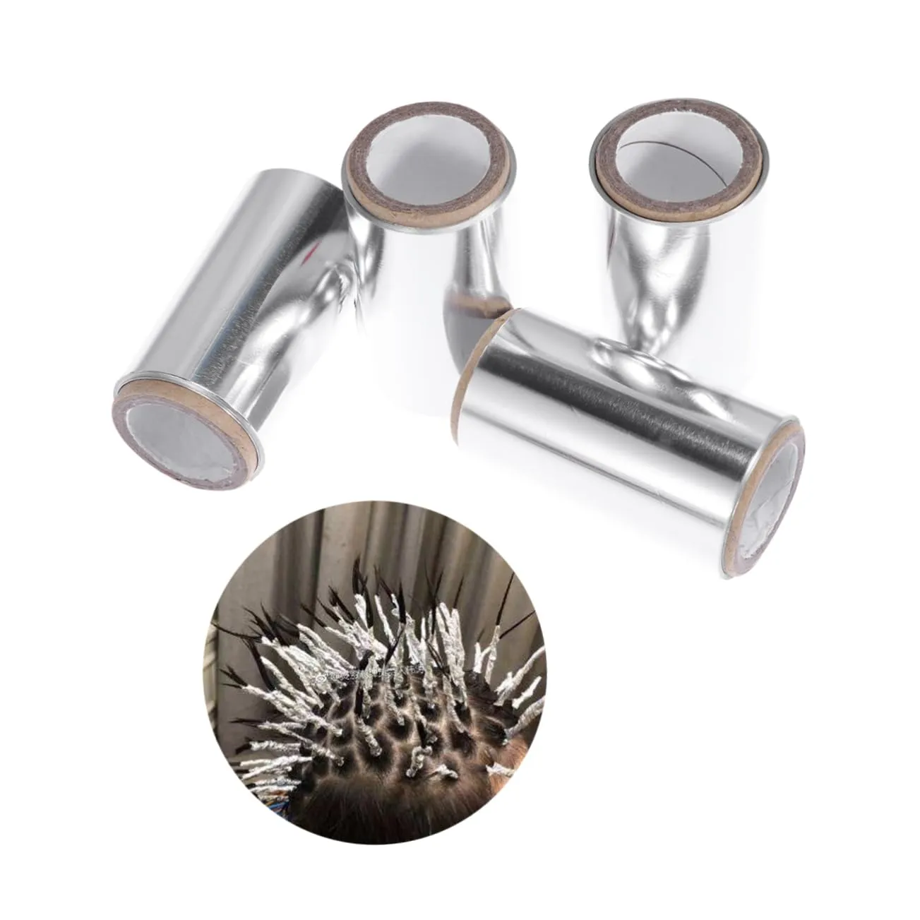 NOLITOY 4rolls Hair Coloring Tin Foil Professional Perm Tool for Salon Barber Use Versatile and Hairdressing Foil for Easy Application and Storage