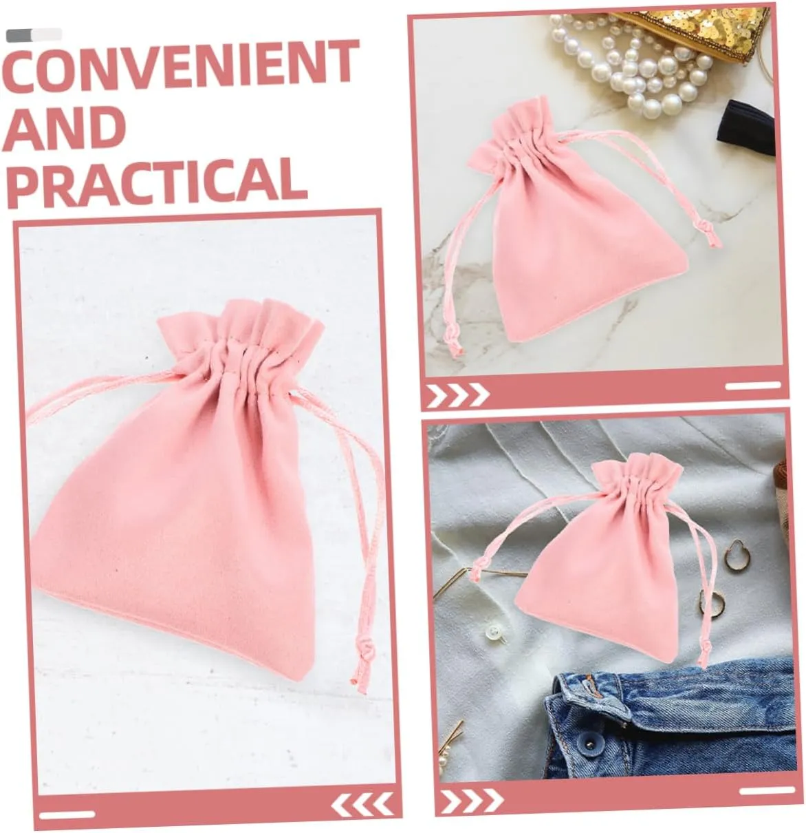 NOLITOY 4sets Treat Storage Bag Drawstring Candy Bag Snack Pouch Festive Decorative Portable 4pcs*4