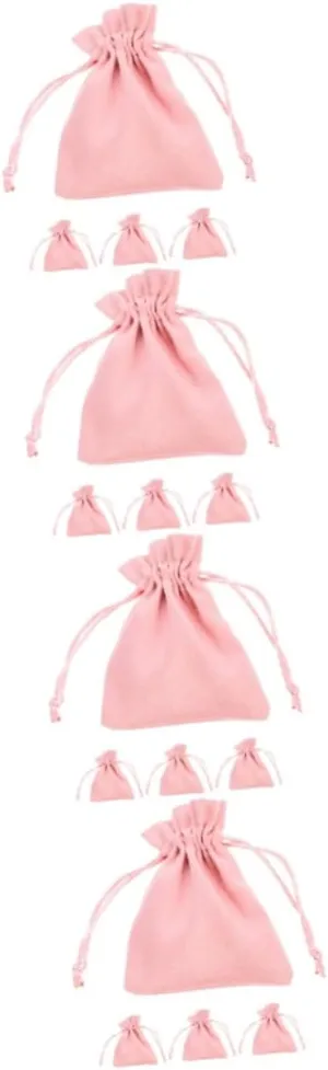 NOLITOY 4sets Treat Storage Bag Drawstring Candy Bag Snack Pouch Festive Decorative Portable 4pcs*4