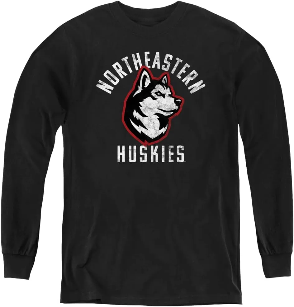 Northeastern University Official Huskies Logo Youth Long Sleeve T Shirt