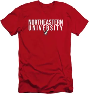Northeastern University Official Stacked Unisex Adult Canvas Brand T Shirt