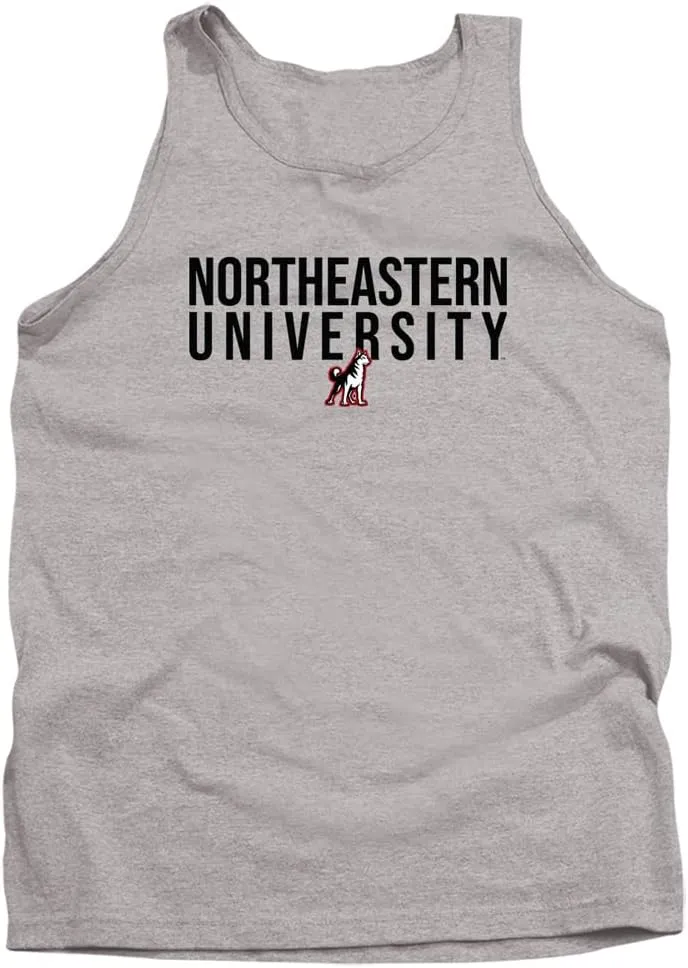 Northeastern University Official Stacked Unisex Adult Tank Top