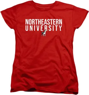 Northeastern University Official Stacked Women's T Shirt