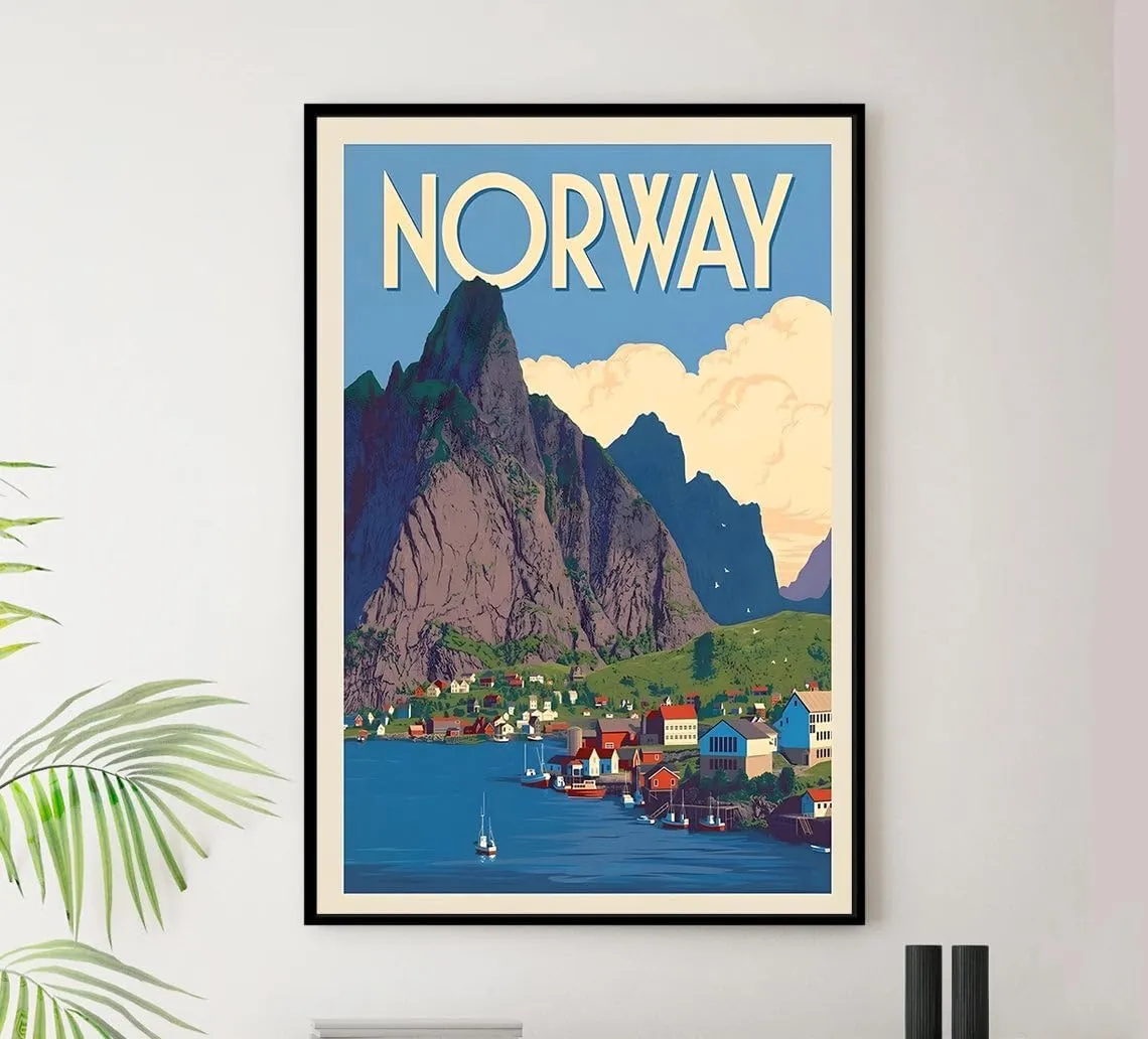 Norway - Vintage Travel Poster (24x36Inches)