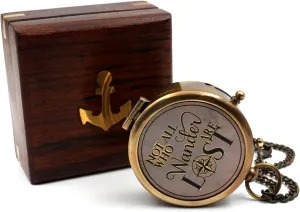 NOT All Engraved Personalized Antique Brass Compass – Son Birthday Gifts, Graduation Day Gifts, Confirmation Gifts, Baptism & Stocking Stuffer for Son