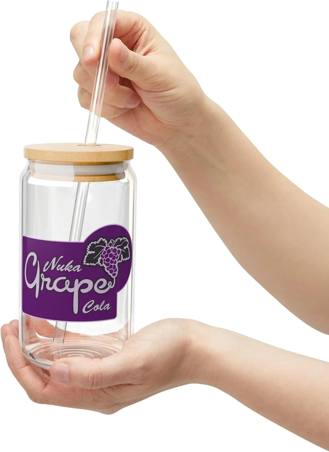 Nuka-Grape Soda Glass Tumbler 16 oz, Wasteland Cosplay Fan Art