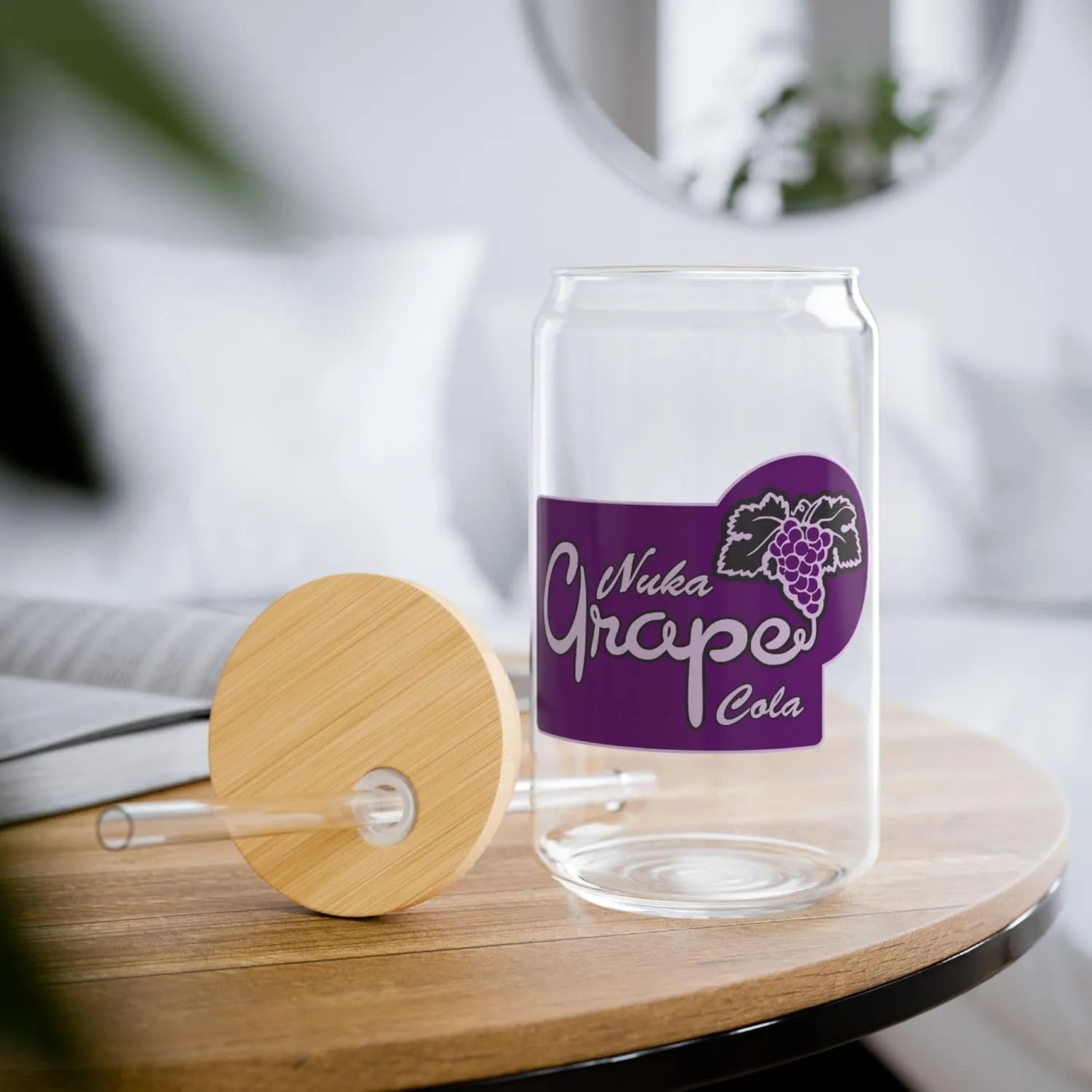 Nuka-Grape Soda Glass Tumbler 16 oz, Wasteland Cosplay Fan Art