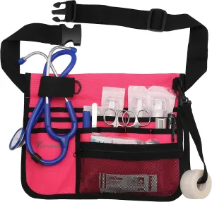 Nurse Storage Bag Multifunctional Nurse Storage Bag, Medical Kit Practical Waist Bag Nurse Pocket Storage Bag (Pink)