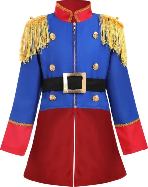 ODASDO Kids Boys Prince Soldier Circus Pirate Jacket Tailcoat Halloween Costume Christmas Role Play Dress Up
