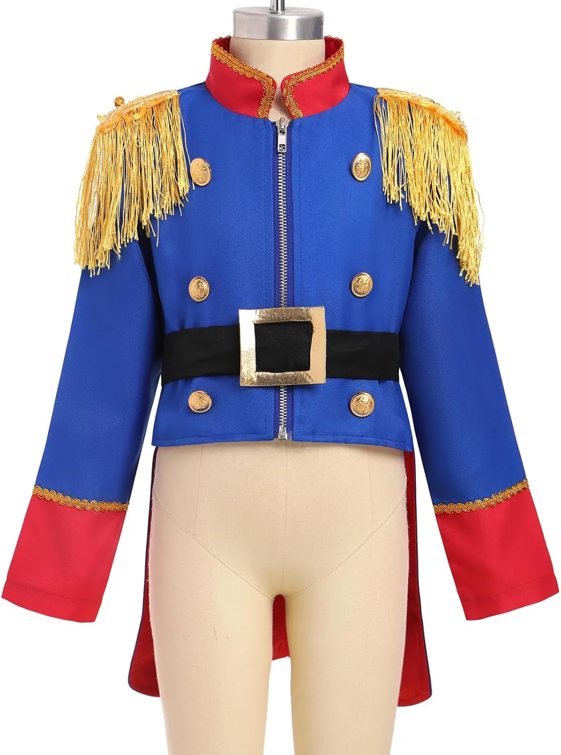 ODASDO Kids Boys Prince Soldier Circus Pirate Jacket Tailcoat Halloween Costume Christmas Role Play Dress Up