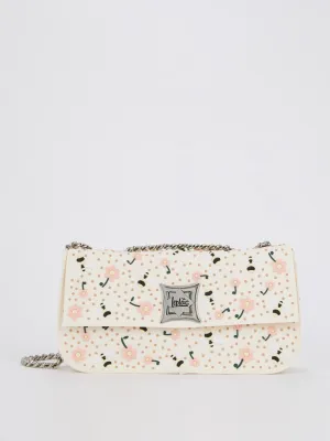 Off White Elide Bee Floral Shoulder Bag