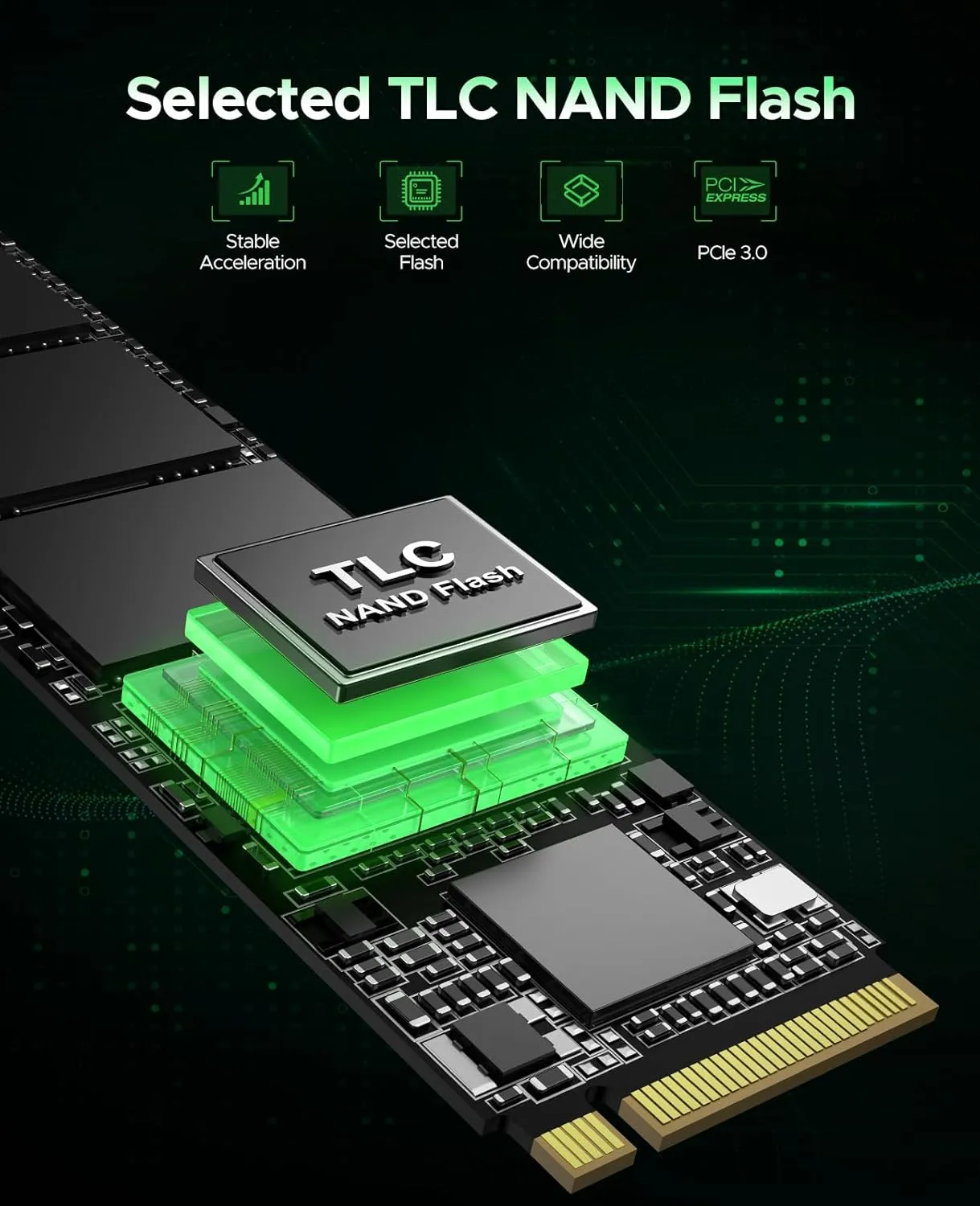 ORICO 1TB M.2 NVMe SSD, PCIe Gen3x4 2280 SSD - Up to 3600MB/s, Internal Solid State Drive with TLC NAND Flash, Compatible with Raspberry Pi 5 Desktop Laptop - D10