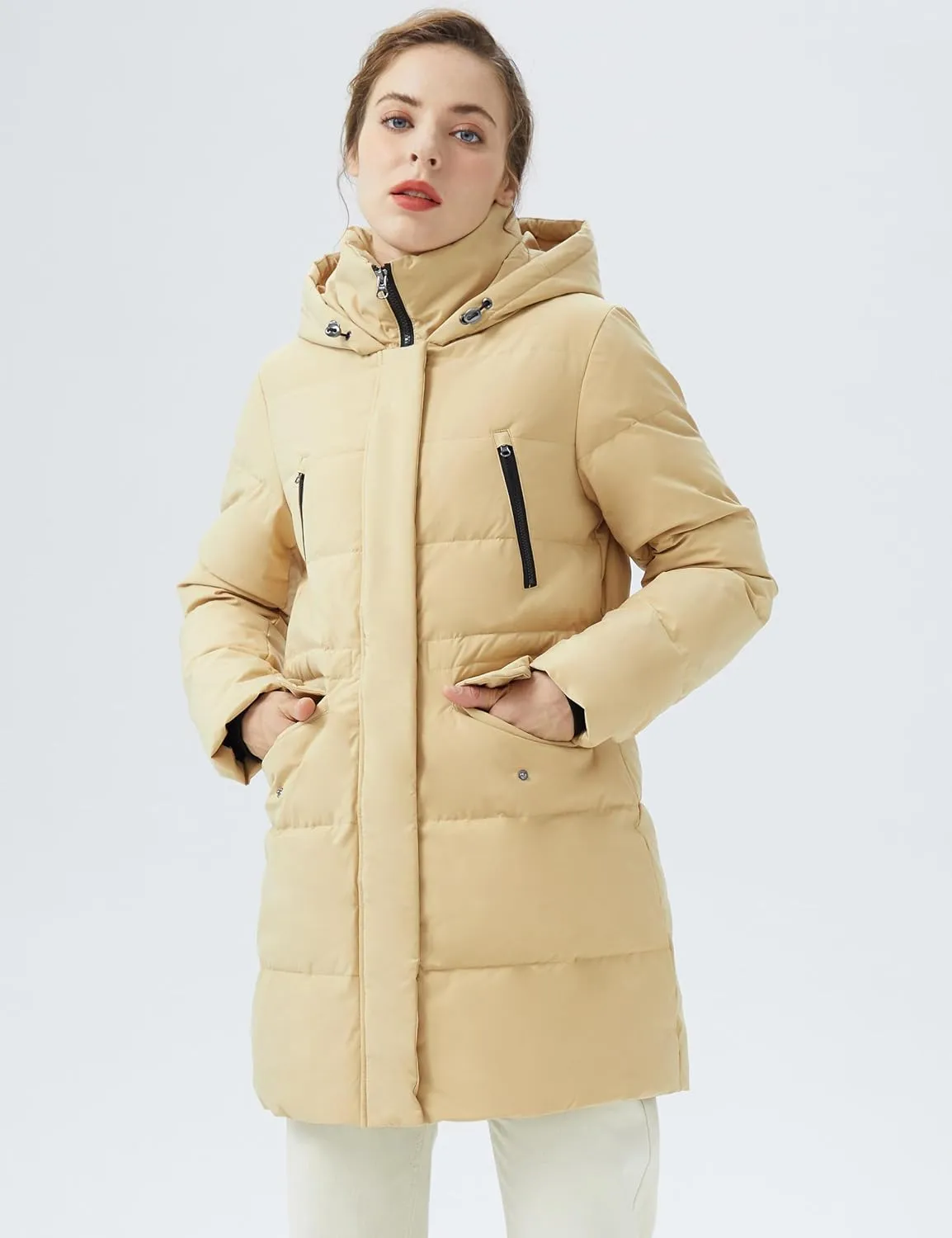 Orolay Women's Puffer Winter Down Coat Thickened Parka Jacket with Hood