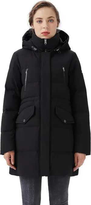 Orolay Women's Puffer Winter Down Coat Thickened Parka Jacket with Hood