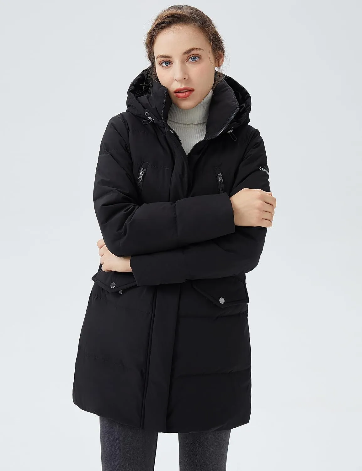 Orolay Women's Puffer Winter Down Coat Thickened Parka Jacket with Hood