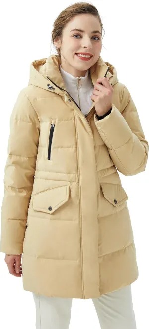 Orolay Women's Puffer Winter Down Coat Thickened Parka Jacket with Hood