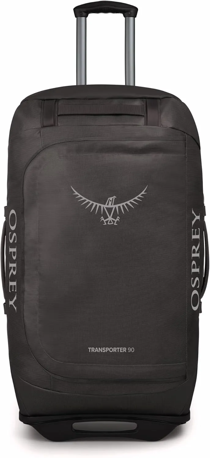 Osprey Transporter 90L Wheeled Travel Duffel Bag, Black, One Size