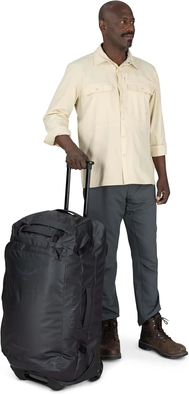 Osprey Transporter 90L Wheeled Travel Duffel Bag, Black, One Size