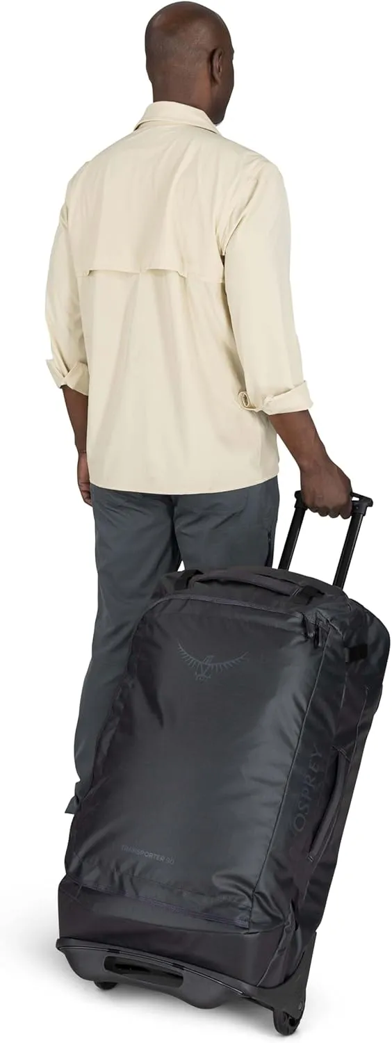 Osprey Transporter 90L Wheeled Travel Duffel Bag, Black, One Size