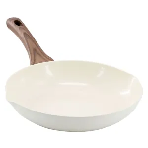 Oster Amberg Choice 9.5 Inch Ceramic Nonstick Forged Aluminum Frying Pan in Off-