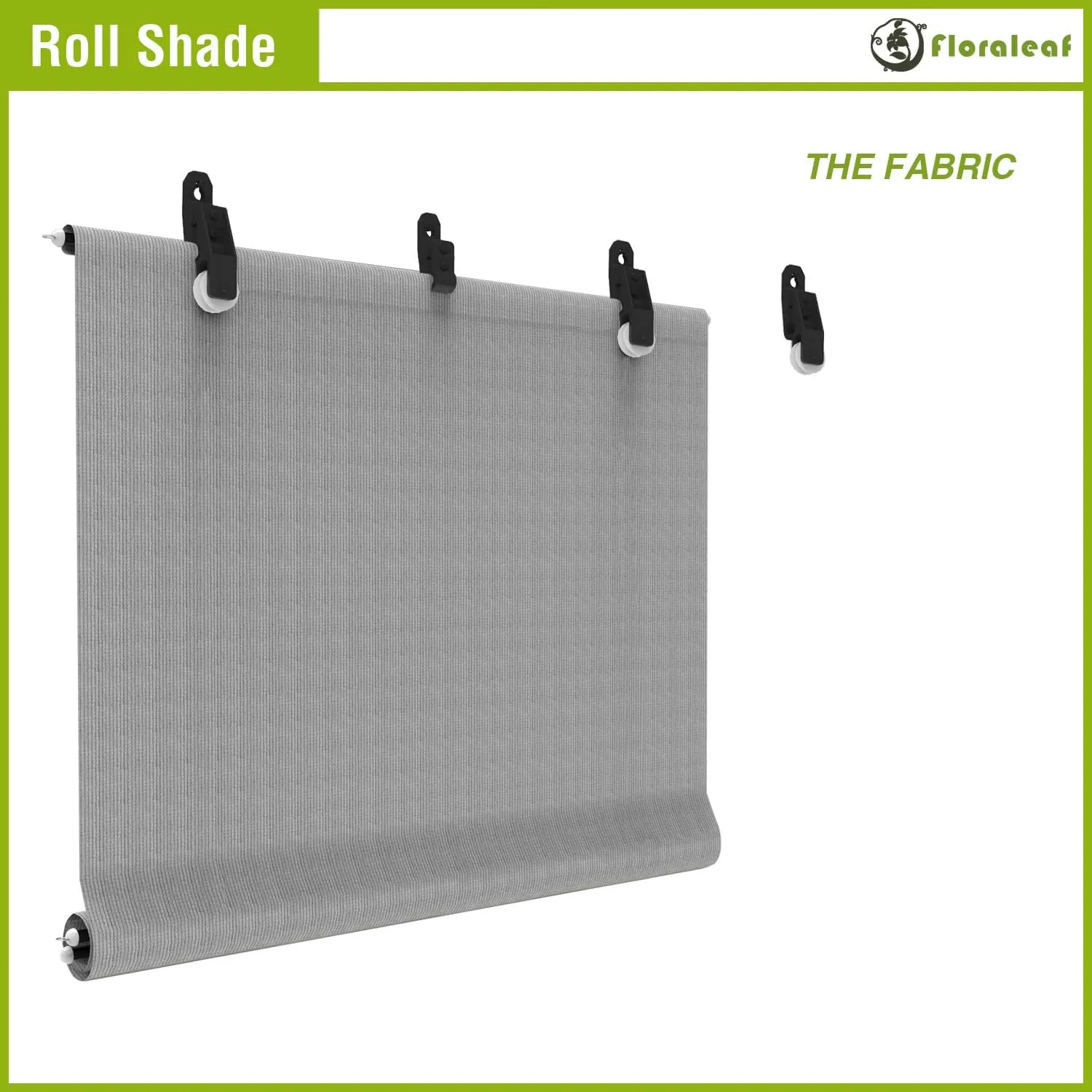 Outdoor Roller Shades Window Blinds for Porch Screen Deck Pergola Patio Balcony Gazebo Privacy Sunshade Roll Up Outdoor 8'W x 6'H Standard Size Light Grey