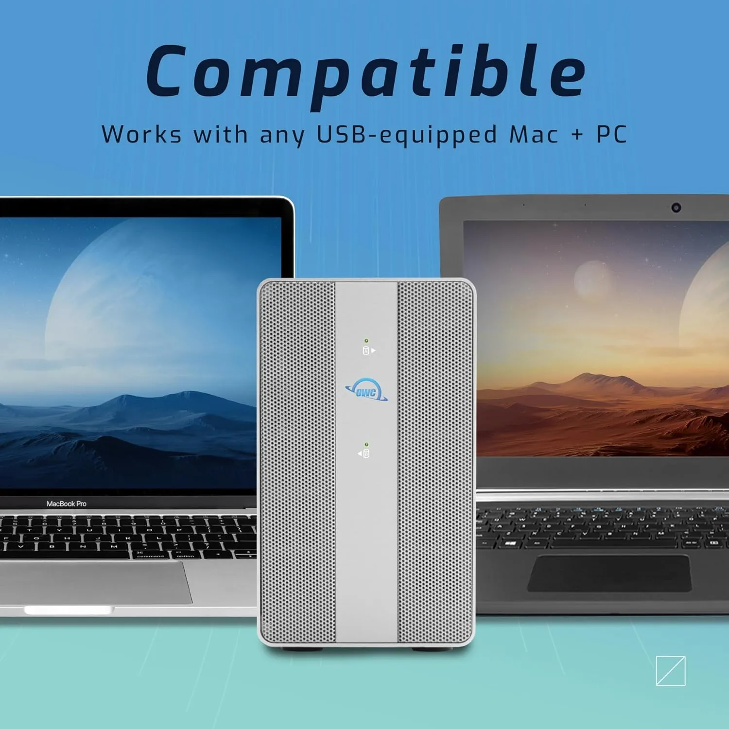 OWC 8TB SSD Mercury Elite Pro Dual USB-C/Thunderbolt 3 External Raid Storage Enclosure with 3Port HUB for Mac and PC