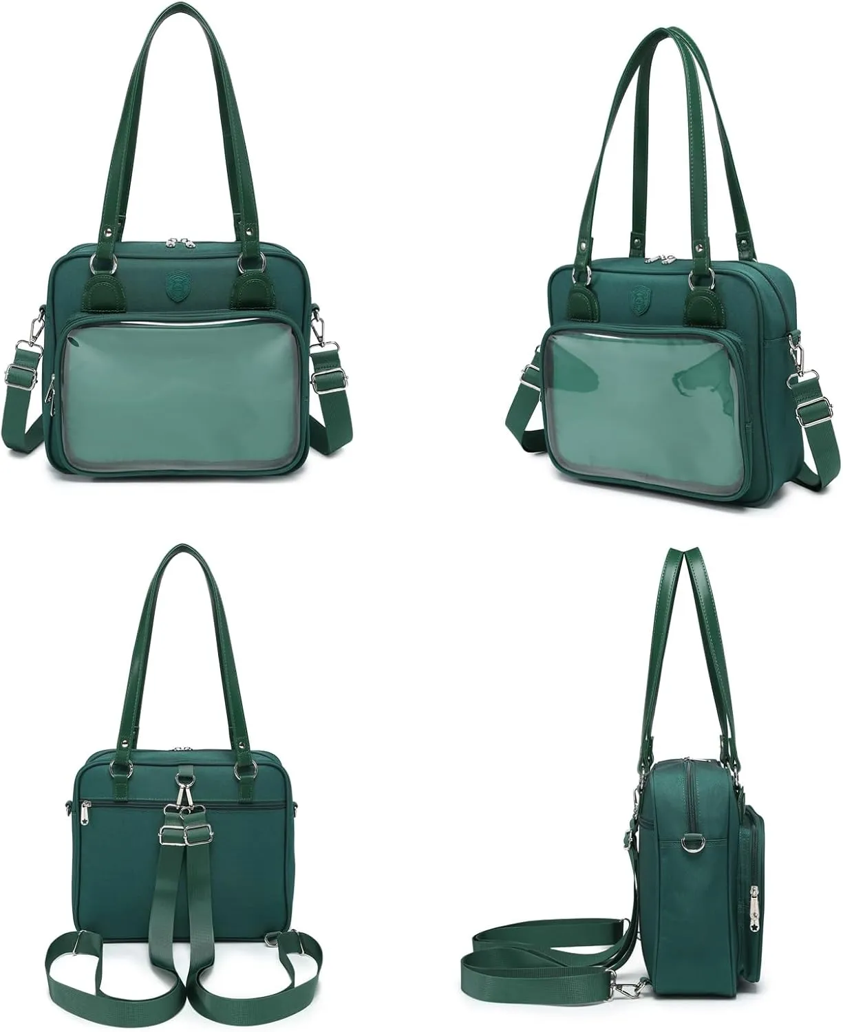 Oxford Ita Bag Crossbody Shoulder Bag Satchel Messenger Backpack Multi-Purpose Pins Display