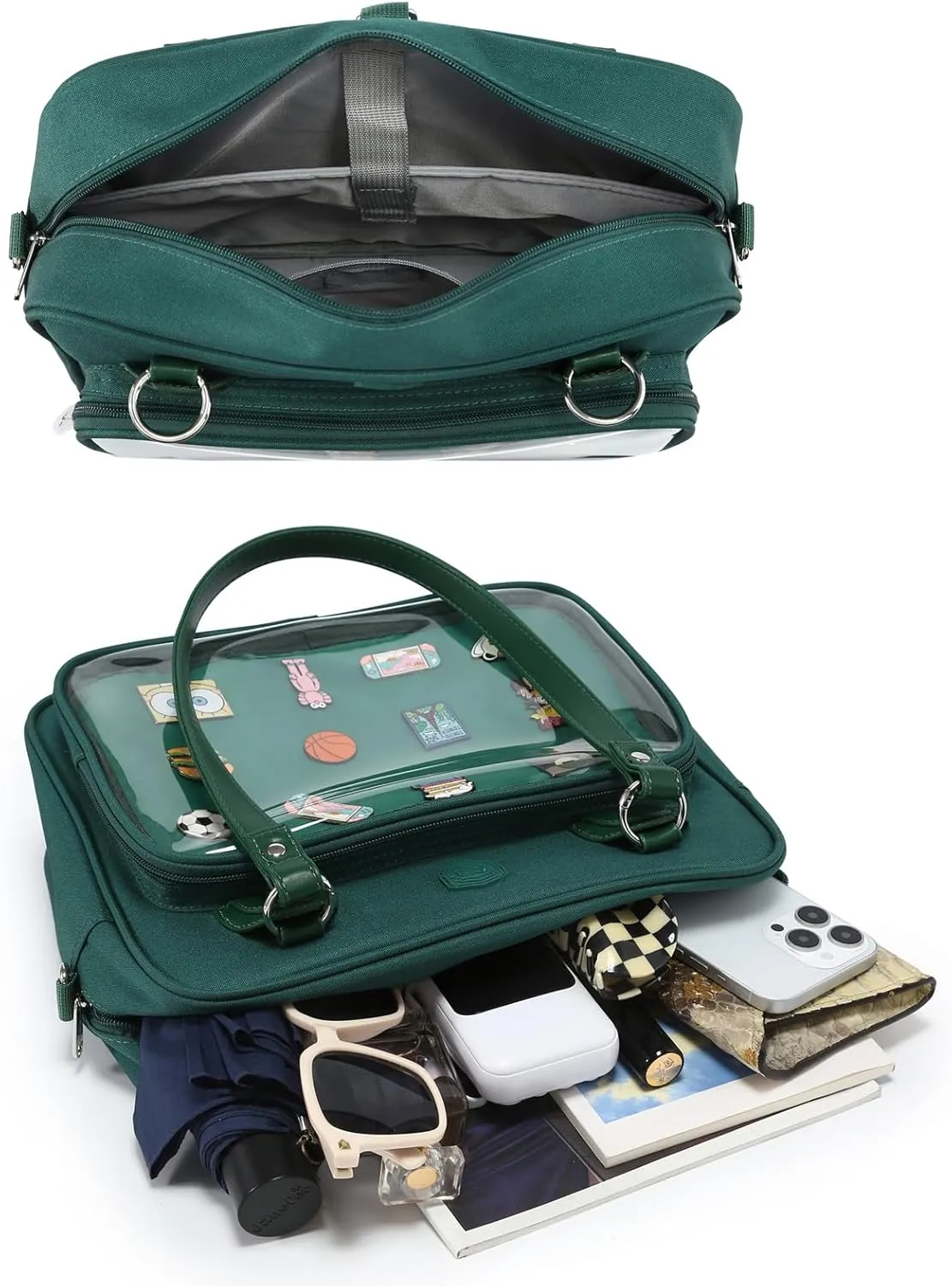 Oxford Ita Bag Crossbody Shoulder Bag Satchel Messenger Backpack Multi-Purpose Pins Display