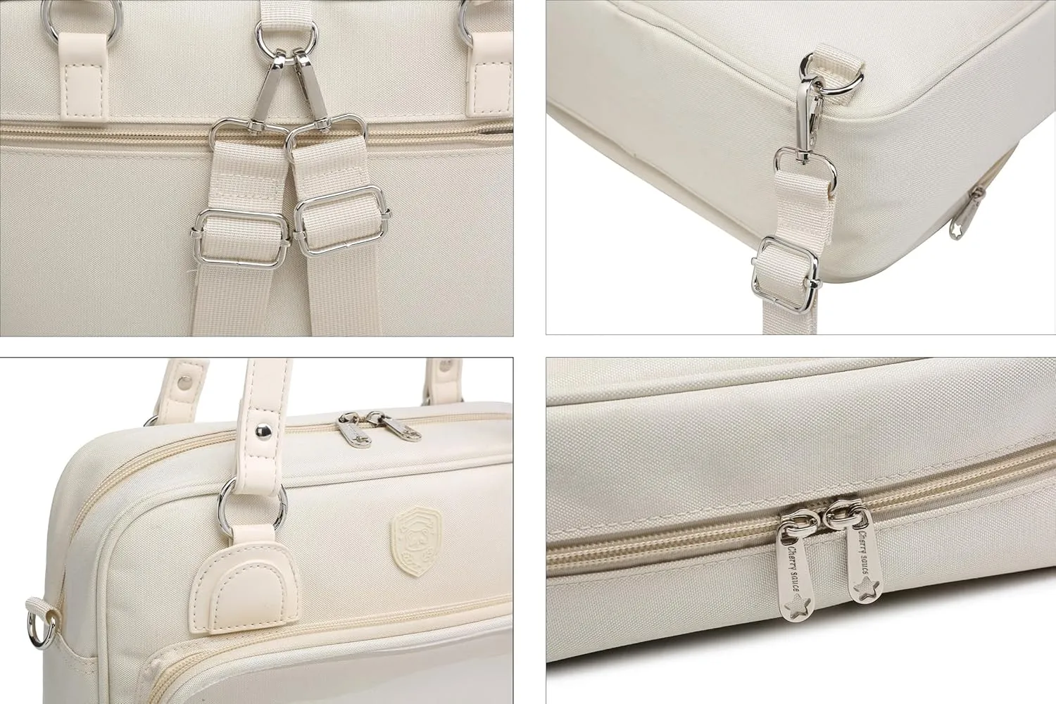 Oxford Ita Bag Crossbody Shoulder Bag Satchel Messenger Backpack Multi-Purpose Pins Display
