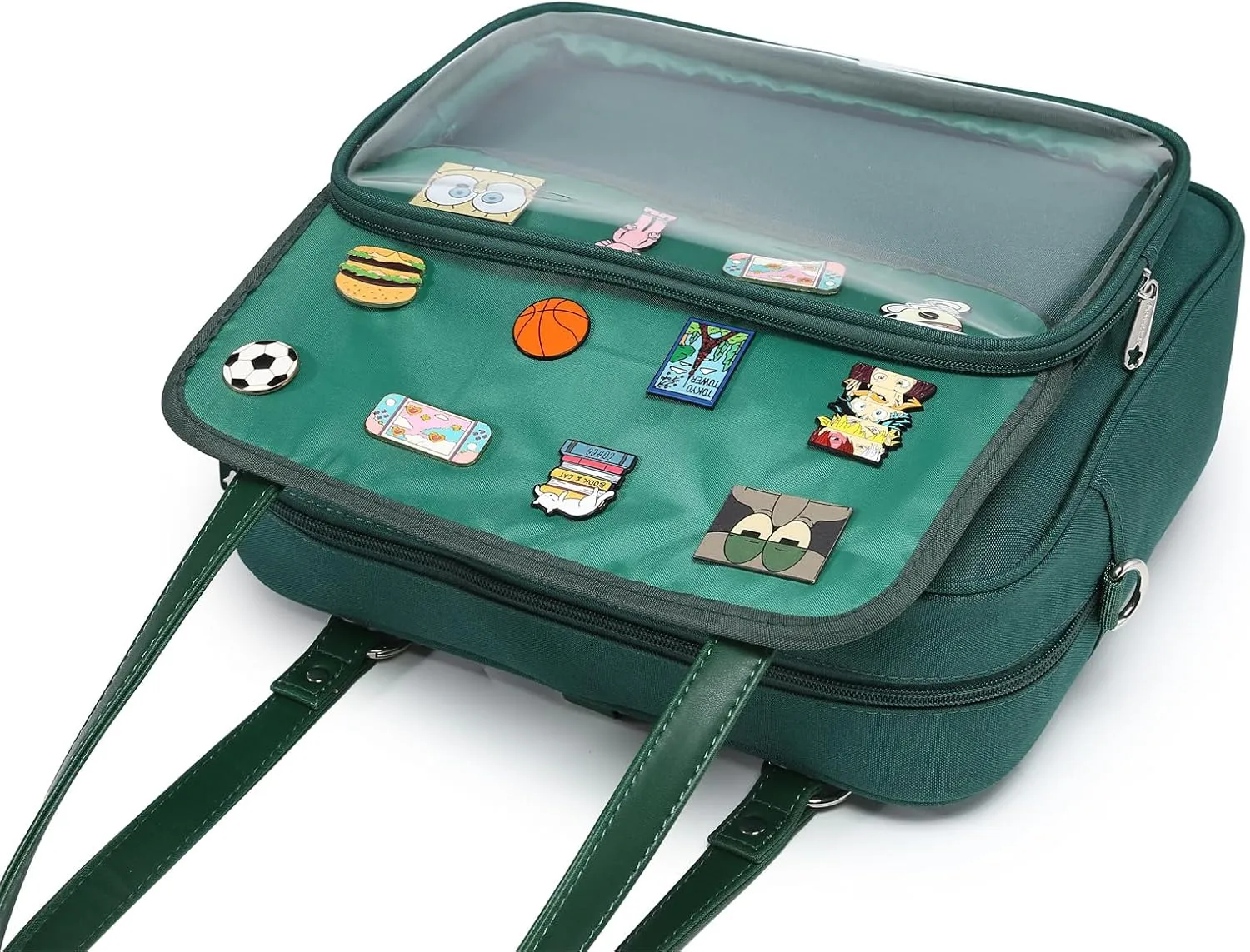 Oxford Ita Bag Crossbody Shoulder Bag Satchel Messenger Backpack Multi-Purpose Pins Display