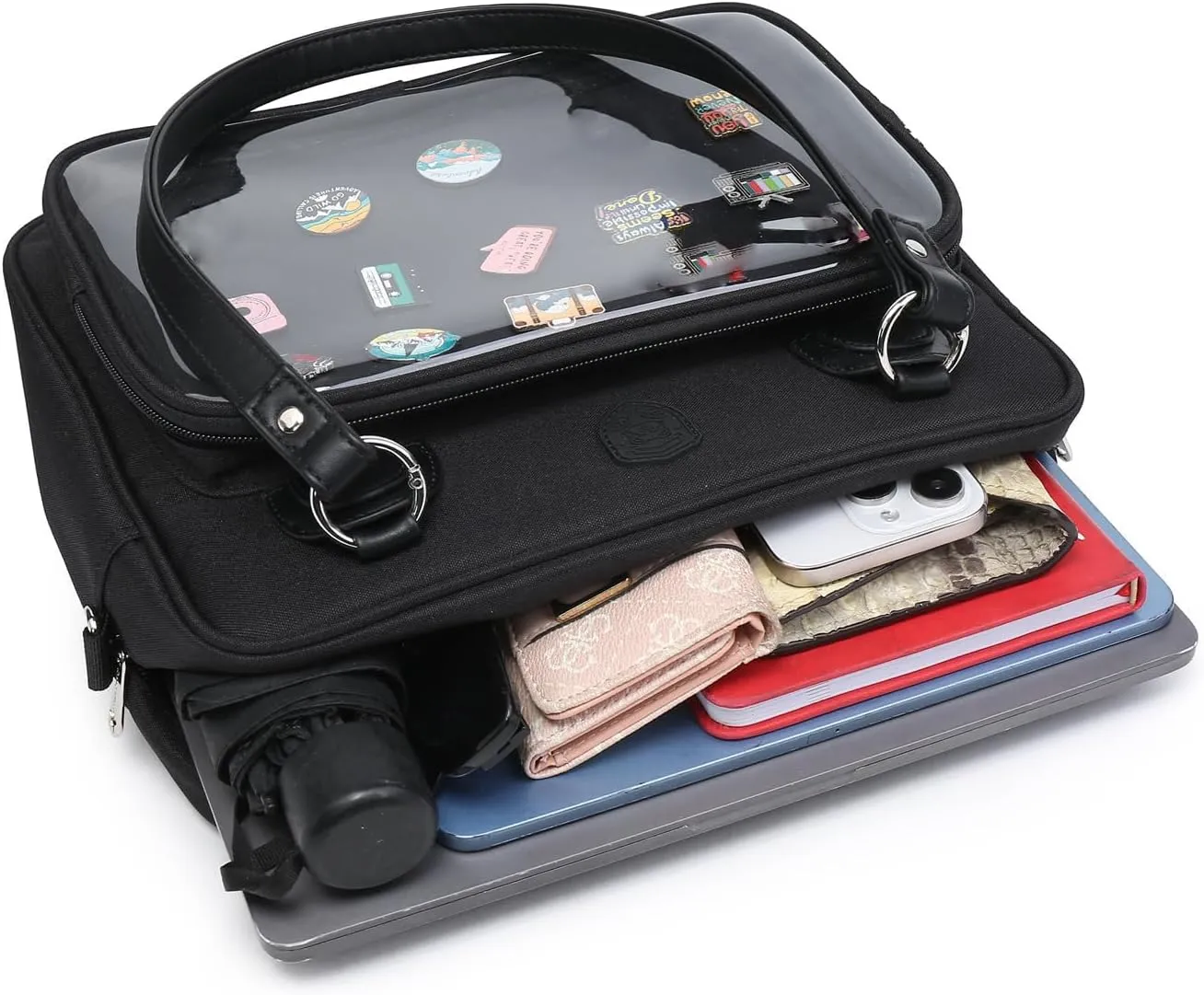 Oxford Ita Bag Crossbody Shoulder Bag Satchel Messenger Backpack Multi-Purpose Pins Display