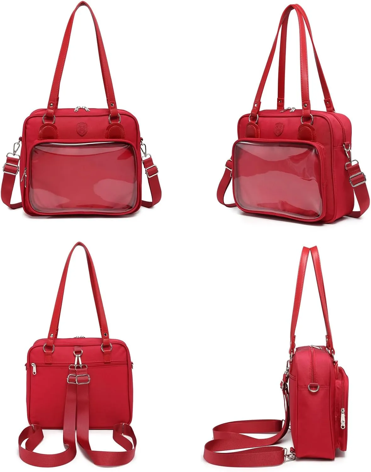 Oxford Ita Bag Crossbody Shoulder Bag Satchel Messenger Backpack Multi-Purpose Pins Display